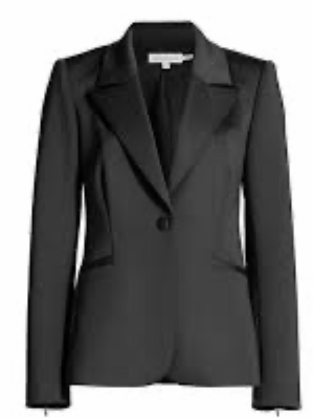 EUC Good American Scuba Classic Black Women's Blazer - Timeless Tailored Size 4